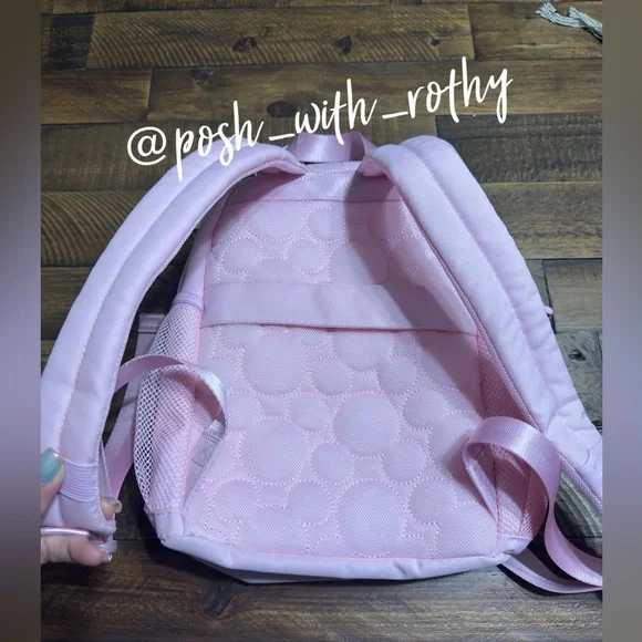 ? Disneyland Parks “D” Logo Mini Backpack, NWT Here is a look at the new pink color way of the D Bag Mini  main image 2